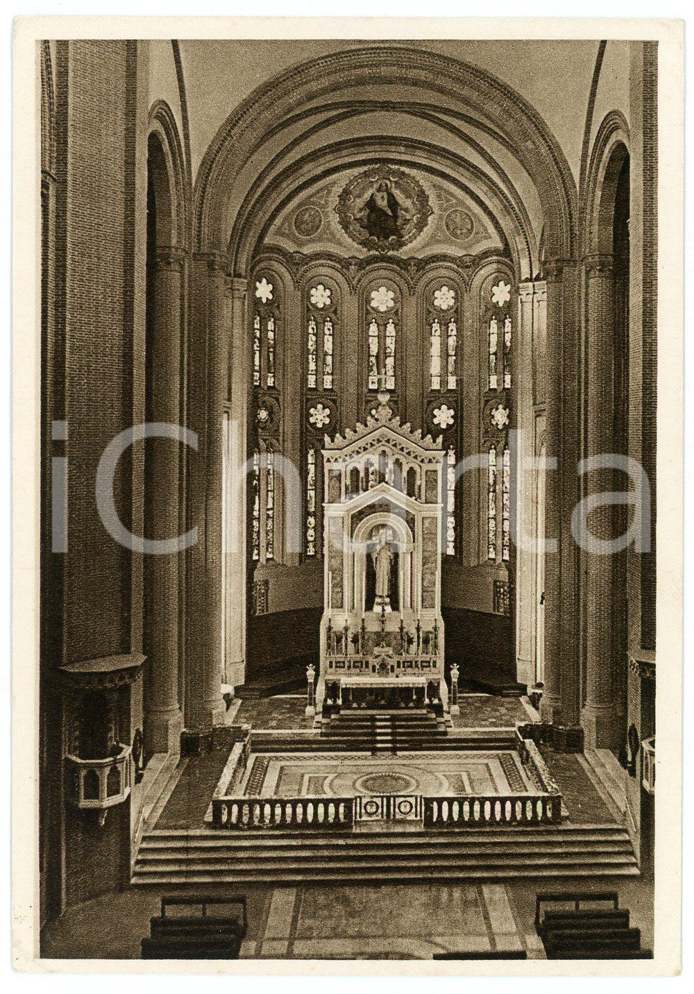 Cartolina originale da collezione 1940 ca BOLOGNA Interno Chiesa del Sacro Cuore di Gesù  Cartolina FG NV 1