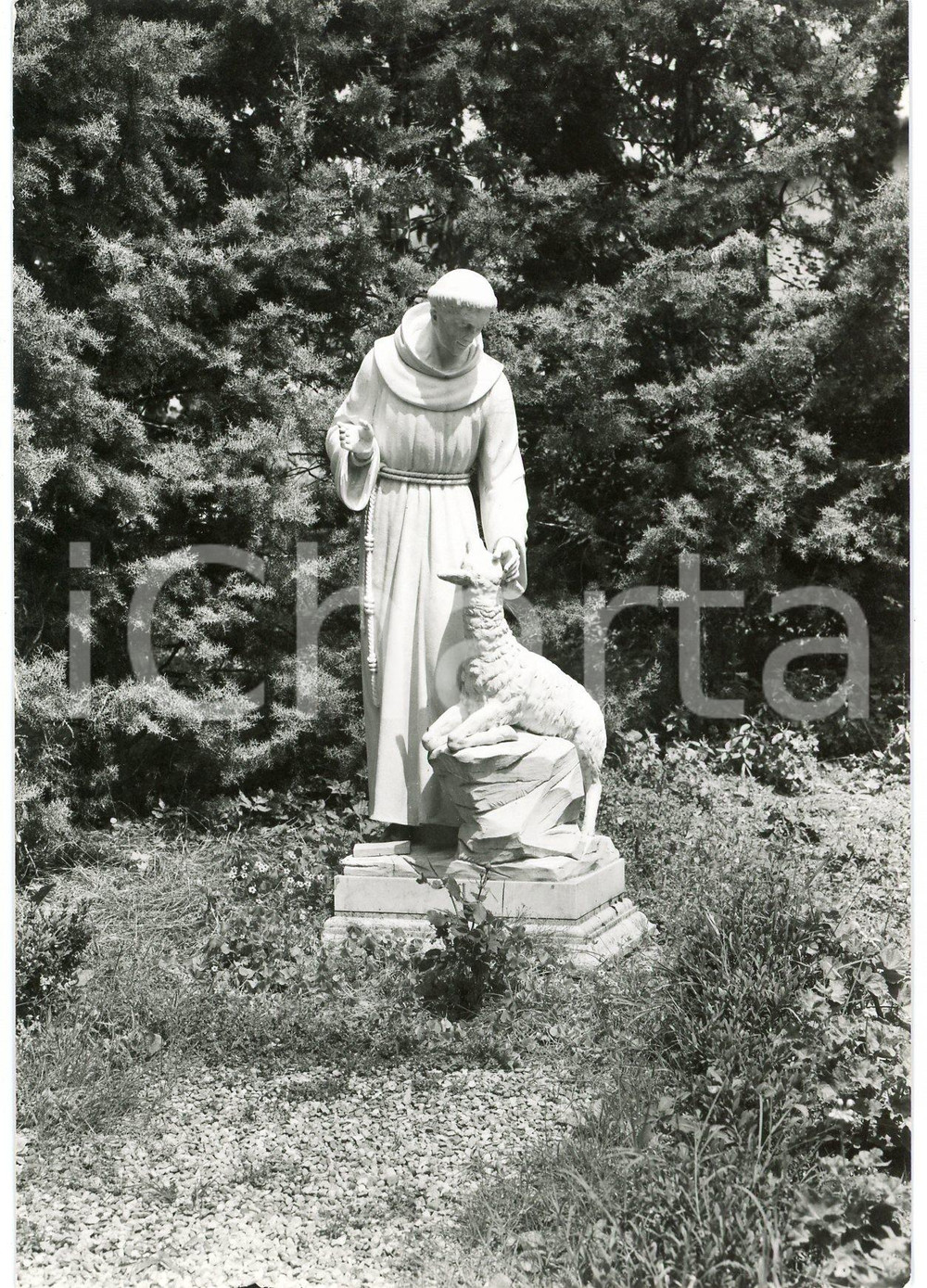 Cartolina originale da collezione 1973 OME Cenacolo Francescano Maria Assunta  San Francesco e il lupo Cartolina 1