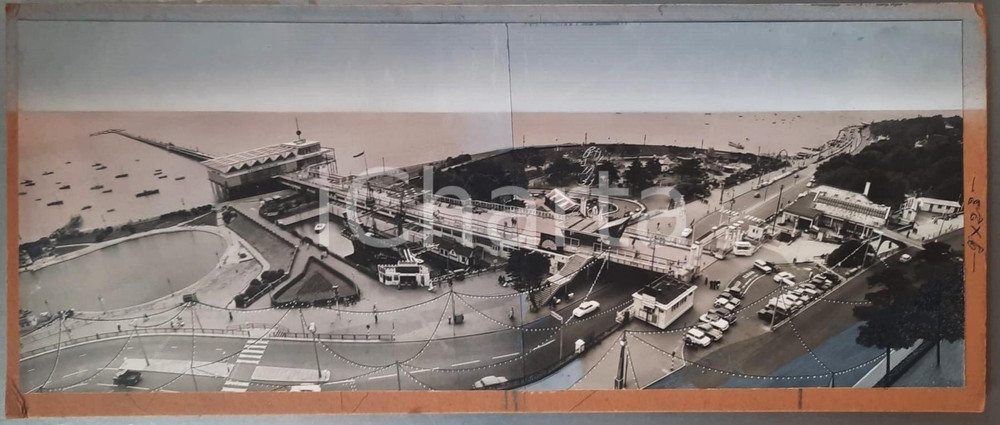 Stampa, bozzetto originale 1965 ca SOUTHENDONSEA Excel Bowling  Pavilion Kanes Bozzetto cartolina 50x21 1