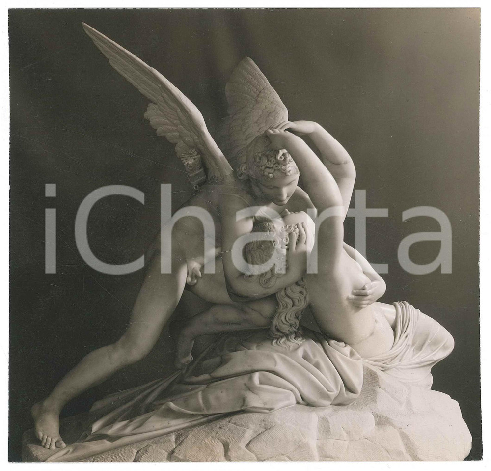 Fotografia d epoca originale 1935 ca VILLA CARLOTTA Amore e Psiche  Foto Herbert RÃœEDI 17x17 cm 1
