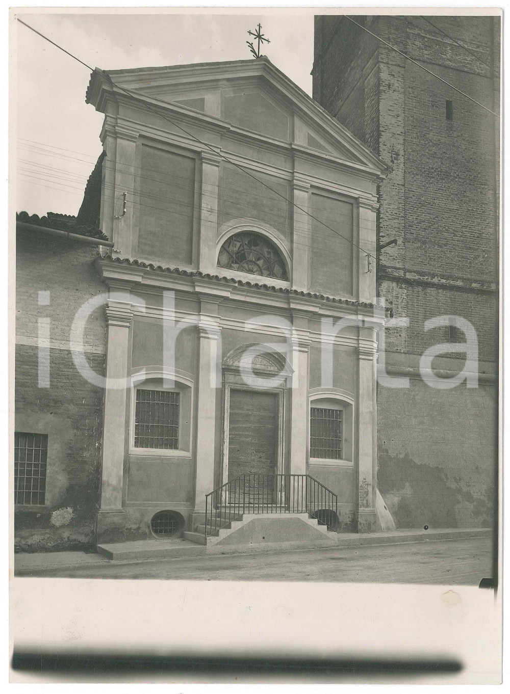 Fotografia d epoca originale 1930 ca ARCHITETTURA Area di BRESCIA  Facciata di una chiesa  Foto 17x23 cm 1