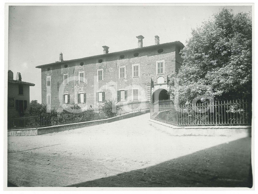 Fotografia d epoca originale 1940 ca VEROLANUOVA BS Il Castello  Foto Bruno VIGASIO 23x17 cm 1