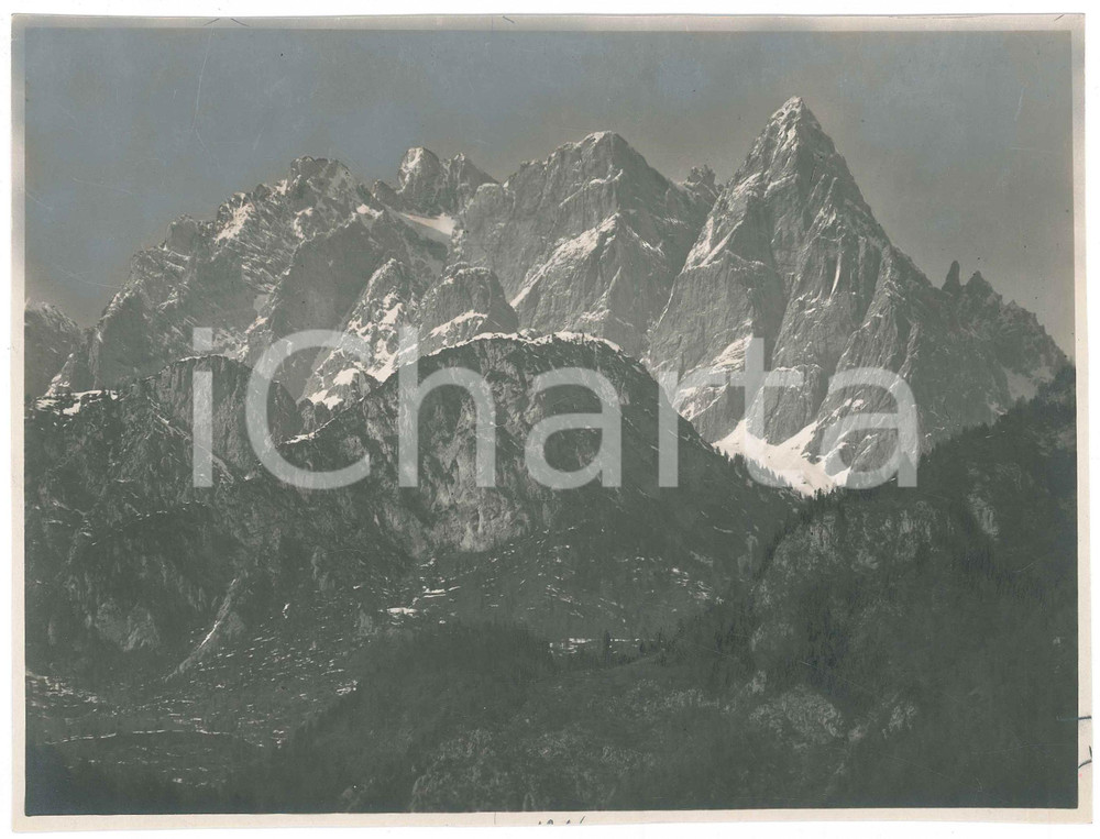 Fotografia d epoca originale 1940 ca CADORE  MARMAROLE  Veduta da CALALZO  Foto A. MARCHETTI 23x18 cm 1