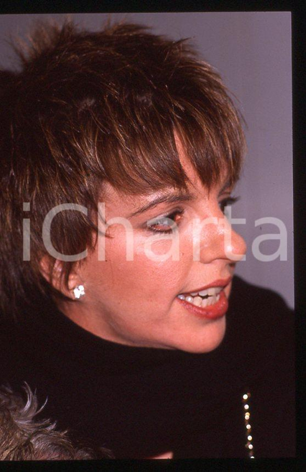 Fotografia d epoca originale Liza MINNELLI ritratto  Intervista a MILANO 1989 35mm vintage slide 2 1