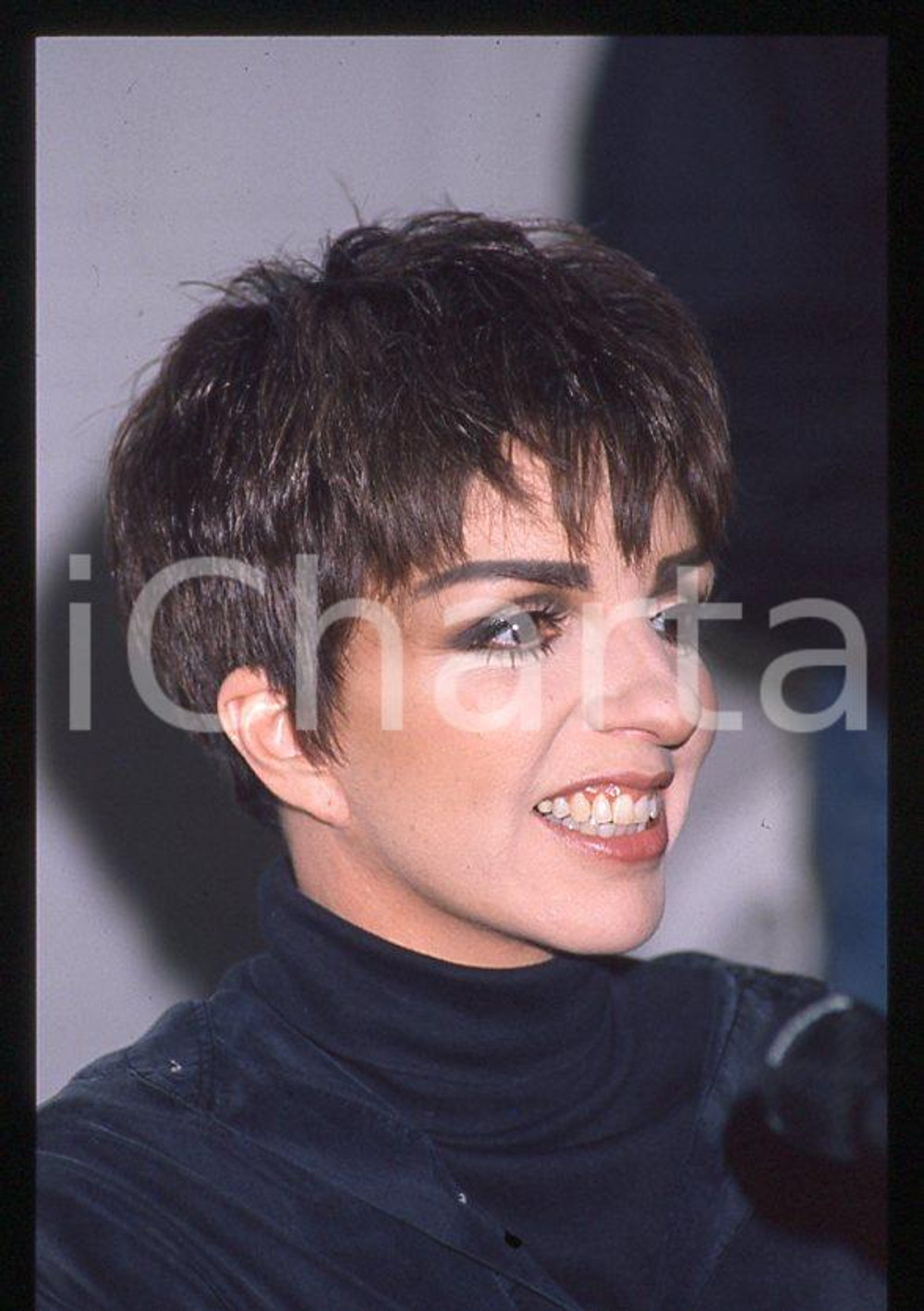 Fotografia d epoca originale Liza MINNELLI  40Â° Festival di SANREMO 1990  Intervista 35mm vintage slide 1 1