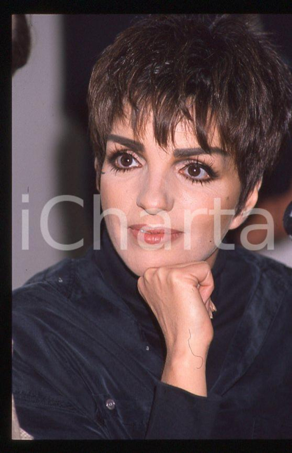 Fotografia d epoca originale Liza MINNELLI  40Â° Festival di SANREMO 1990  Intervista 35mm vintage slide 2 1