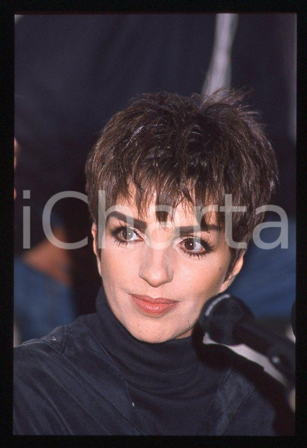 Fotografia d epoca originale Liza MINNELLI  40Â° Festival di SANREMO 1990  Intervista 35mm vintage slide 6 1