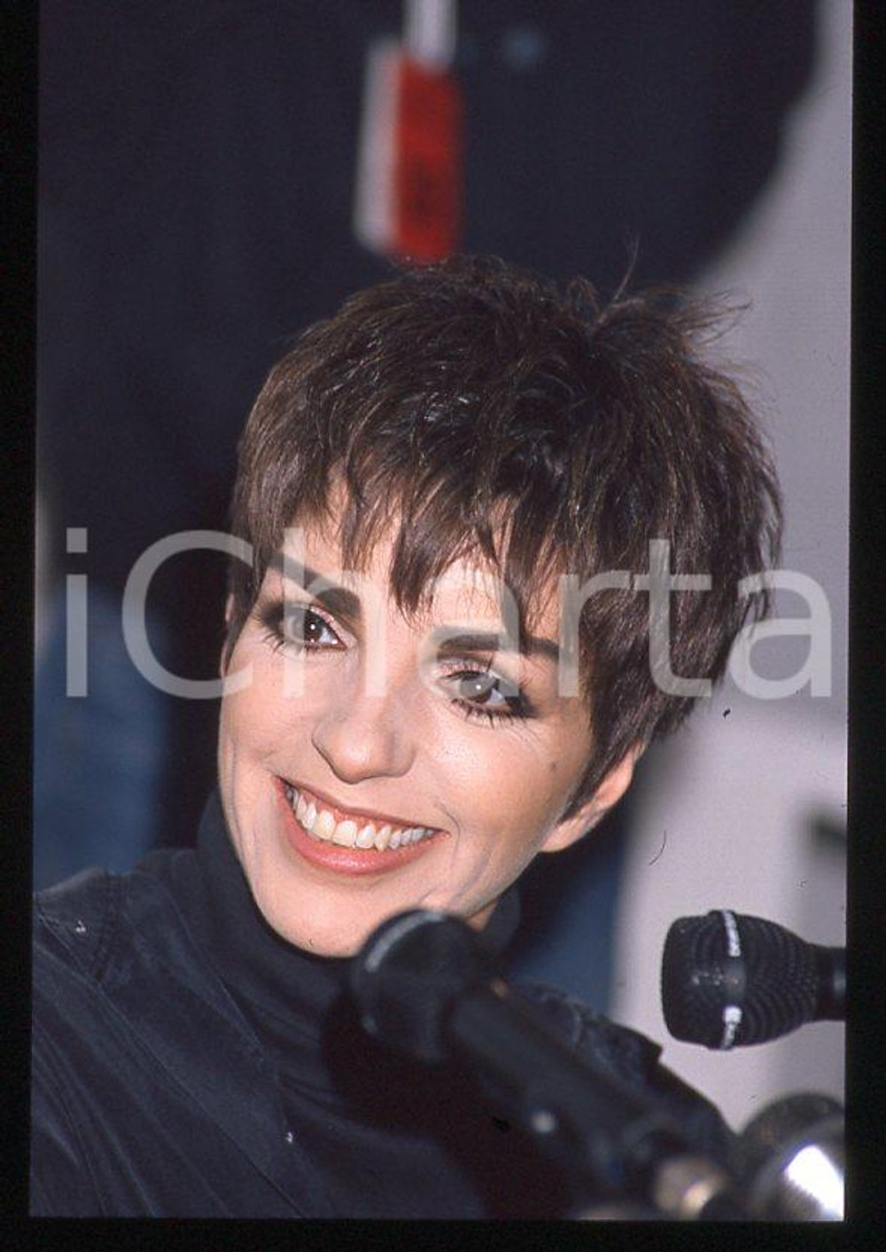 Fotografia d epoca originale Liza MINNELLI  40Â° Festival di SANREMO 1990  Intervista 35mm vintage slide 9 1