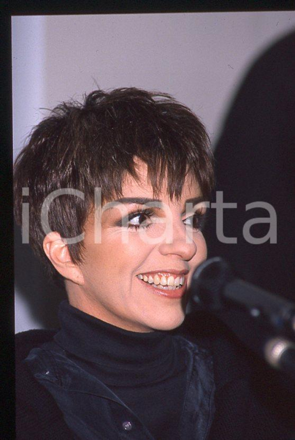 Fotografia d epoca originale Liza MINNELLI  40° Festival di SANREMO 1990  Intervista 35mm vintage slide 14 1