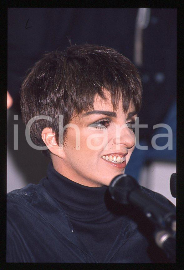 Fotografia d epoca originale Liza MINNELLI  40Â° Festival di SANREMO 1990  Intervista 35mm vintage slide 46 1