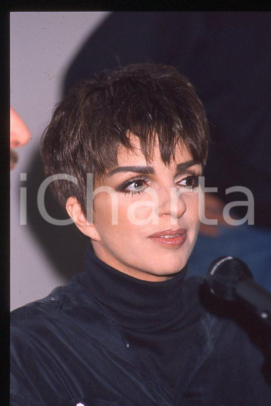 Fotografia d epoca originale Liza MINNELLI  40Â° Festival di SANREMO 1990  Intervista 35mm vintage slide 50 1