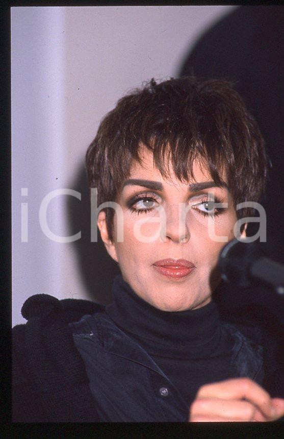 Fotografia d epoca originale Liza MINNELLI  40Â° Festival di SANREMO 1990  Intervista 35mm vintage slide 54 1
