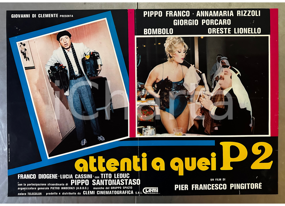 1982 ATTENTI A QUEI P2 Pippo FRANCO Annamaria RIZZOLI Bombolo - Lobby card