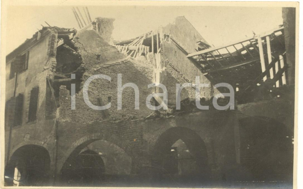 Fotografia d epoca originale 1918 WW1 PADOVA Bombardamenti austriaci  Via Beato Pellegrino 16  Foto 13x9 1