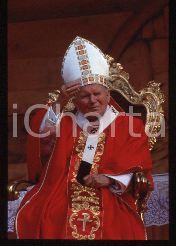 JOHN PAUL II - SIENA COLLE VAL D'ELSA Pasoral visit 1996 * 35mm vintage slide 62
