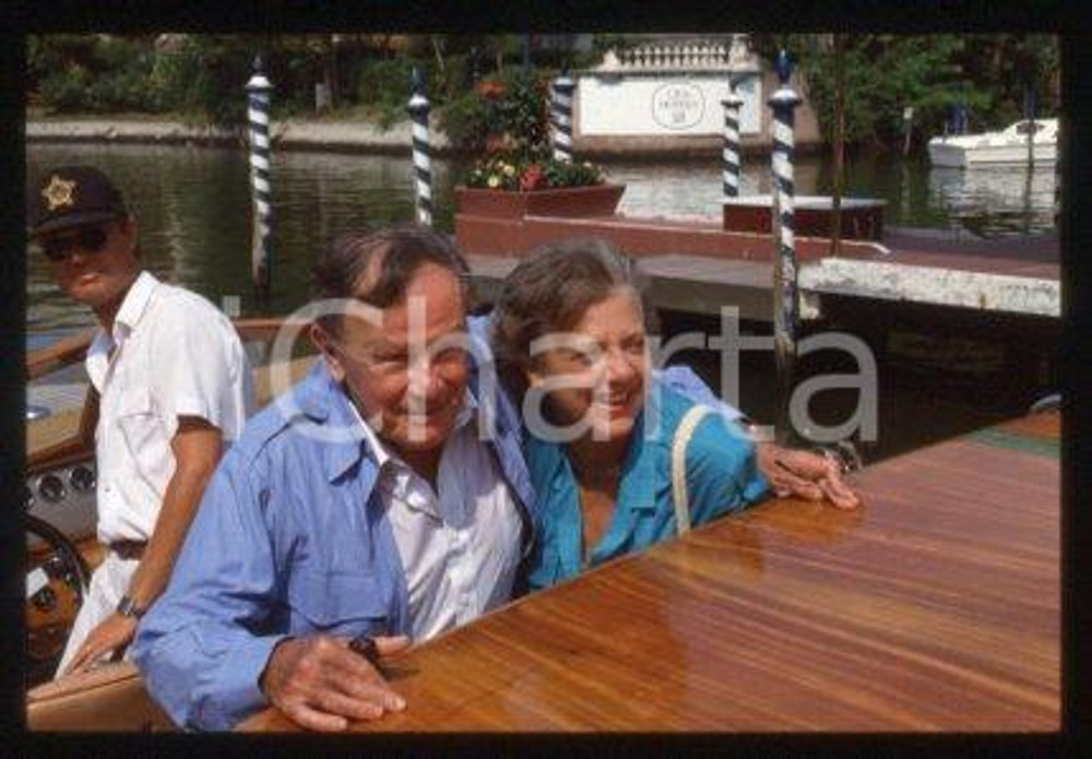 35mm vintage slide*1987 VENEZIA Joseph L.MANKIEWICZ moglie Mostra del Cinema(47)