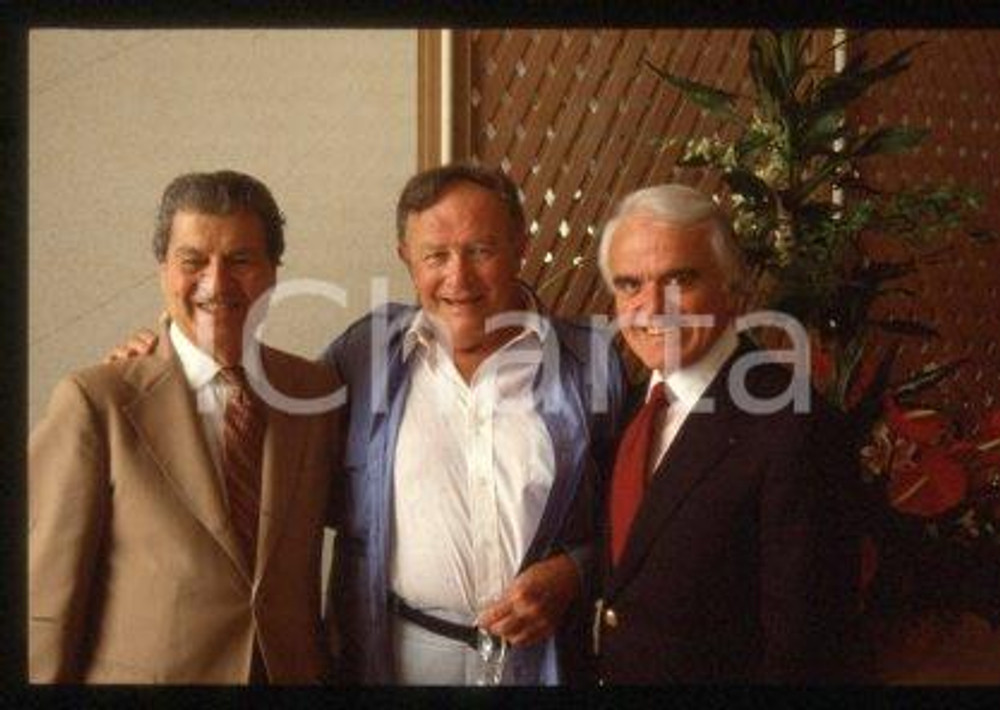 35mm vintage slide* 1987 VENEZIA Joseph L. MANKIEWICZ Jack VALENTI (60)