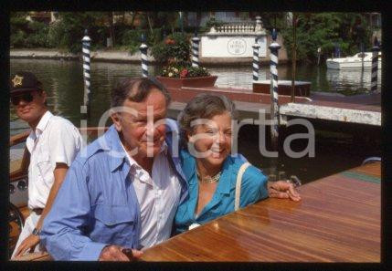 35mm vintage slide*1987 VENEZIA Joseph L.MANKIEWICZ moglie Mostra del Cinema(43)