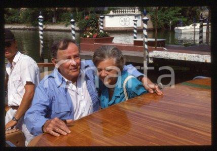 35mm vintage slide*1987 VENEZIA Joseph L.MANKIEWICZ moglie Mostra del Cinema(40)