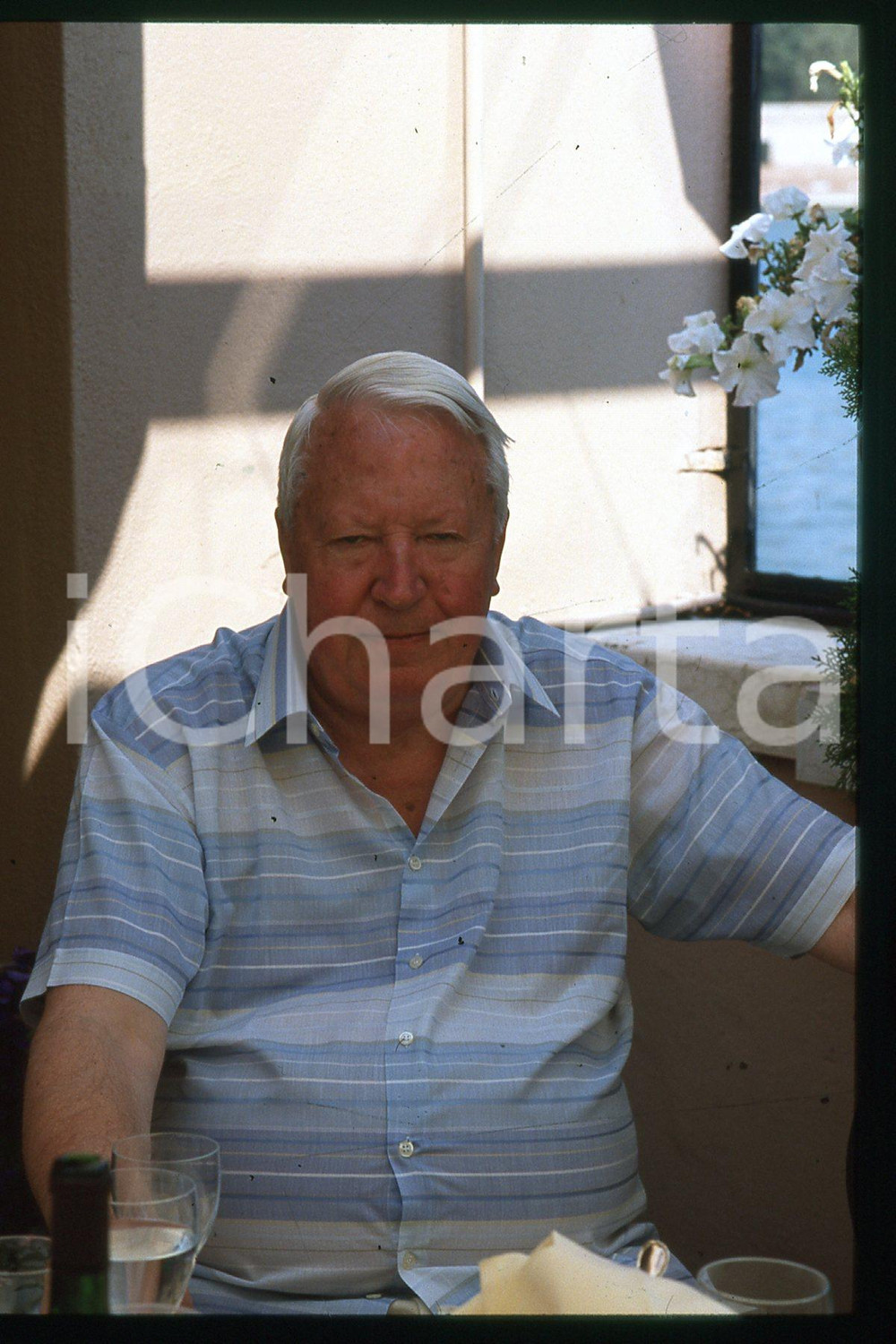 35mm vintage slide* 1990 ca POLITICS Edward HEATH British Prime Minister (7)