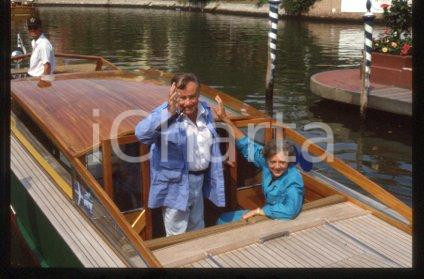 35mm vintage slide*1987 VENEZIA Joseph L.MANKIEWICZ moglie Mostra del Cinema(44)