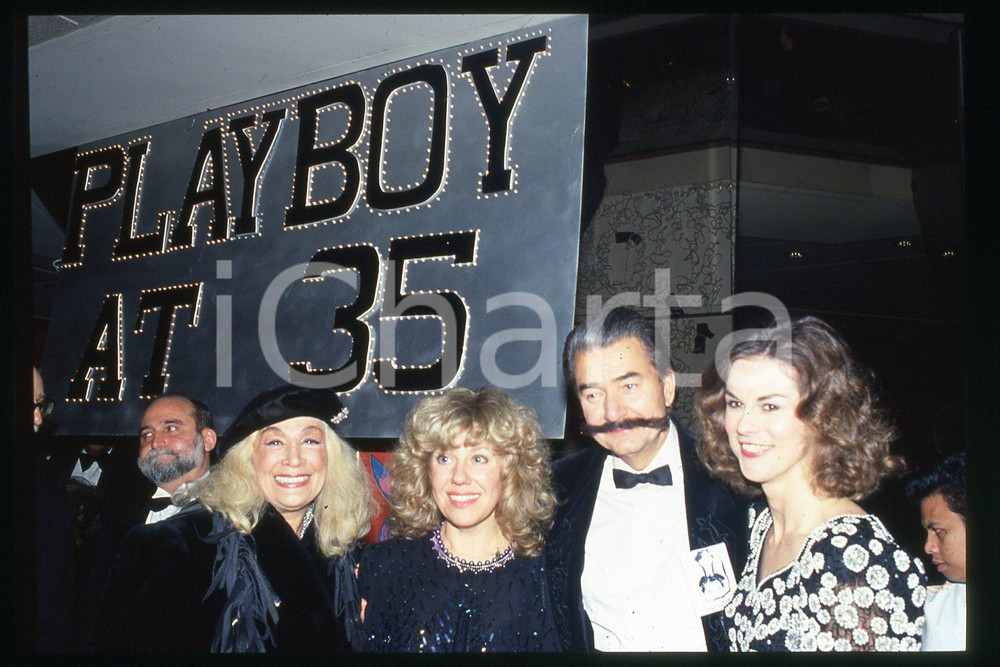 35mm vintage slide* 1988 PLAYBOY Christie HEFNER & Leroy NEIMAN (3)