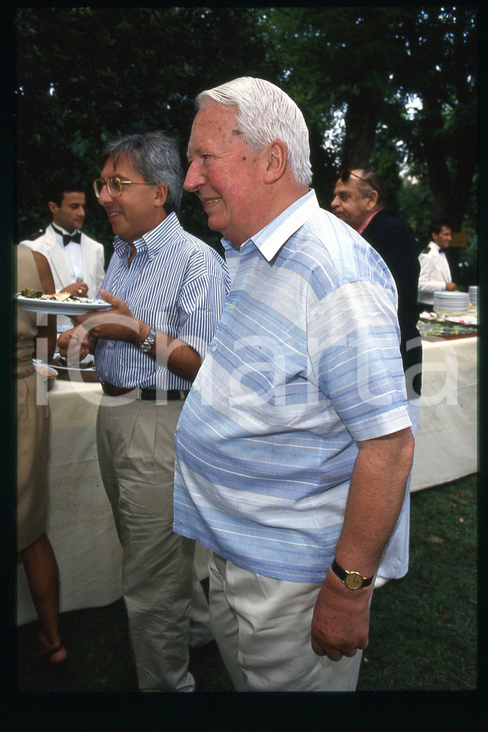 35mm vintage slide* 1990 ca POLITICS Edward HEATH British Prime Minister (5)