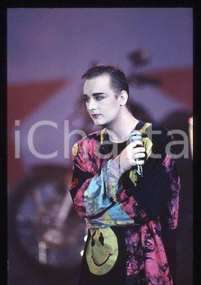 35mm vintage slide* 1990 ca MUSIC Boy GEORGE English singer (12)