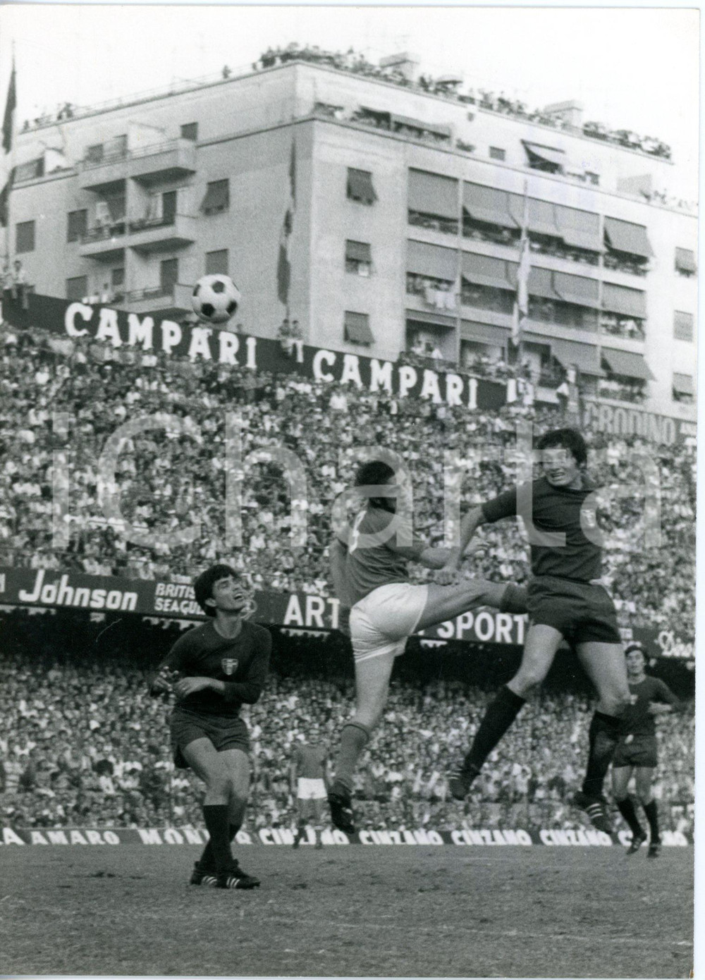 1971 GENOVA CALCIO NAZIONALE ITALIA-MESSICO Goal di Roberto BONINSEGNA *Foto