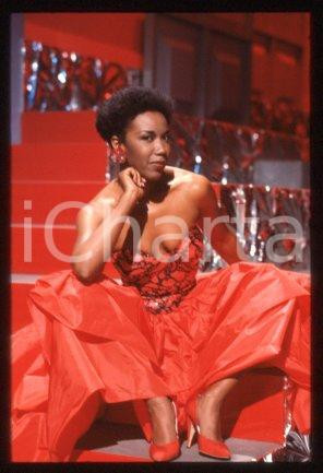35mm vintage slide* 1985 ITALY singer Josette MARTIAL Portrait (43)
