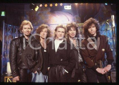 35mm vintage slide* 1987 ca ITALY Canadian rock band GLASS TIGER (20)