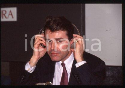 35mm vintage slide* 1992 ca MILAN Thierry de MONTBRIAL French economist (9)