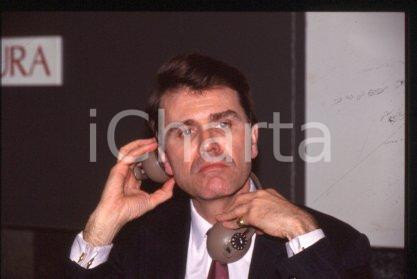 35mm vintage slide* 1992 ca MILAN Thierry de MONTBRIAL French economist (2)