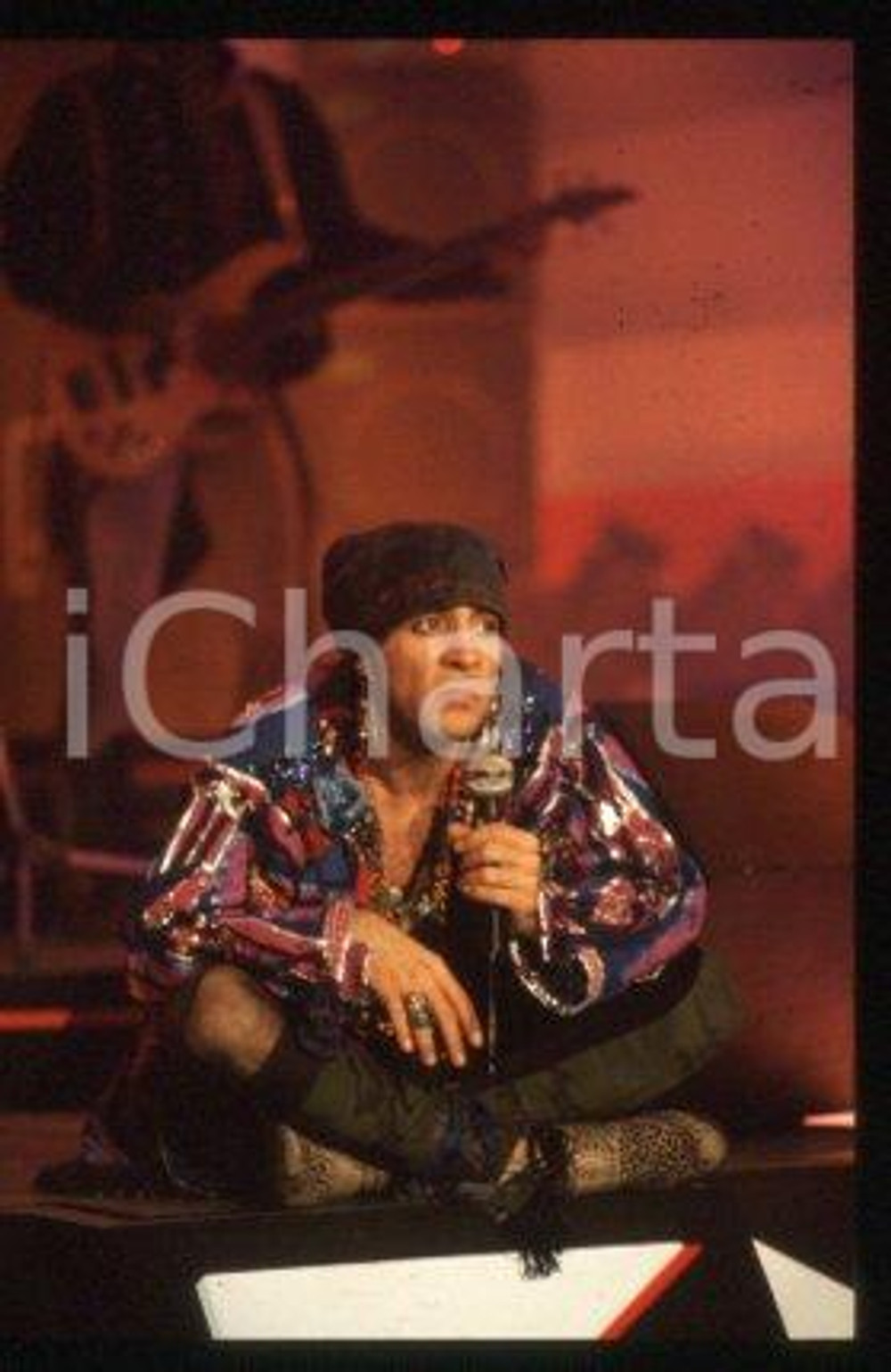 35mm vintage slide* 1989 ca SANREMO - American singer LITTLE STEVEN (10)