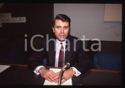 35mm vintage slide* 1992 ca MILAN Thierry de MONTBRIAL French economist (6)