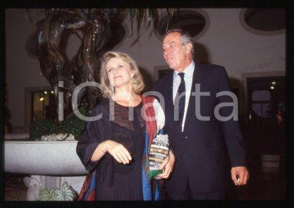 35mm vintage slide* 1991 VENICE Roger VADIM & wife Marie Christine BARRAULT (34)