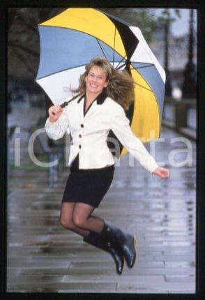 35mm vintage slide* 1986 ca TV Weather Girl Sally FABER (1)