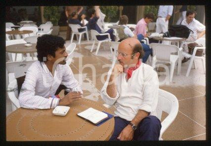 35mm vintage slide* 1984 ITALY Film director Goutam GHOSE, Volker SCHLONDORFF(2)