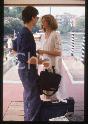 35mm vintage slide* 1990 ca VENICE actress Sophie WARD, husband Paul HOBSON (23)