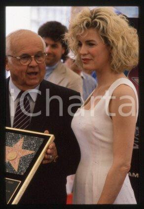 35mm vintage slide* 1992 HOLLYWOOD Walk of Fame Kim BASINGER & Johnny GRANT (17)