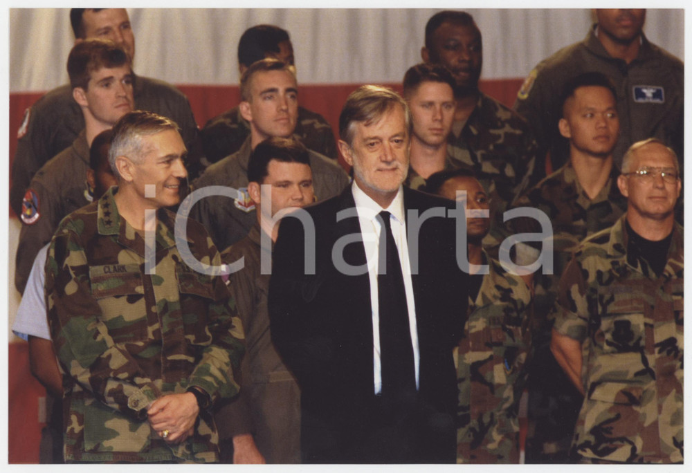 Fotografia d epoca originale 1999 AVIANO Air base USAF  Carlo SCOGNAMIGLIO Wesley CLARK  Photo 2 1