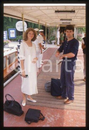 35mm vintage slide* 1990 ca VENICE actress Sophie WARD & husband Paul HOBSON (7)