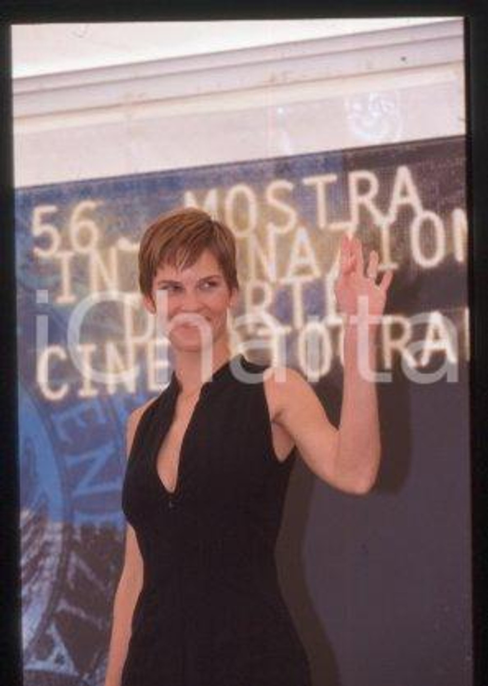35mm vintage slide* 1999 VENICE Film Festival American actress Hilary SWANK (5)