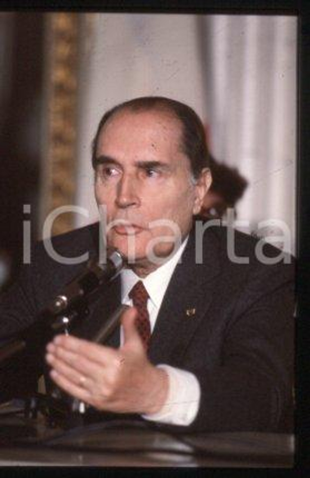 35mm vintage slide* 1990 ca POLITICS President of France François MITTERRAND (6)