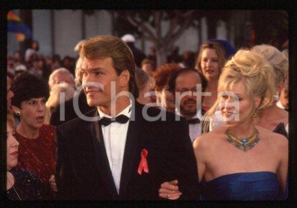 35mm vintage slide* 1992 LOS ANGELES Patrick SWAYZE and wife Lisa NIEMI (24)