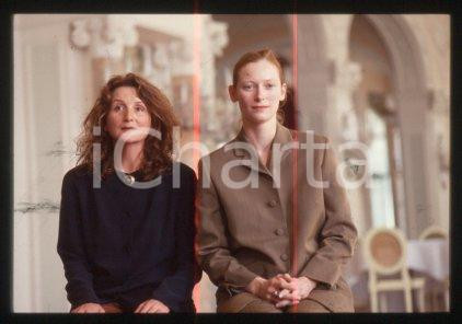 35mm vintage slide* 1992 VENICE actress Tilda SWINTON and Sally POTTER (55)