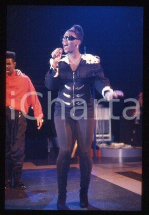 35mm vintage slide* 1990 ca ITALY American house music singer ADEVA (42)