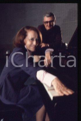35mm vintage slide* 1980 ca ITALY pianist musician Pino CALVI in the studio (4)
