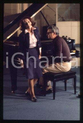 35mm vintage slide* 1980 ca ITALY pianist musician Pino CALVI in the studio (2)