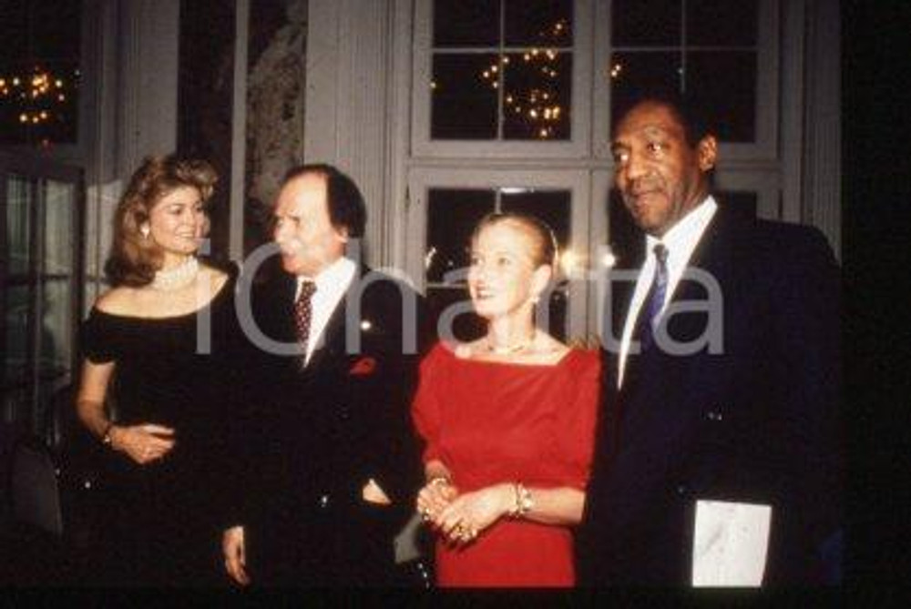 35mm vintage slide* 1989 NEW YORK American actor Bill COSBY & Ester FERGUSON (4)